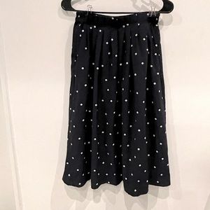 J.Crew blue polka dots skirt